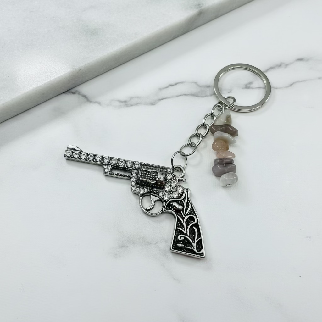 Stone & Steel Keychain