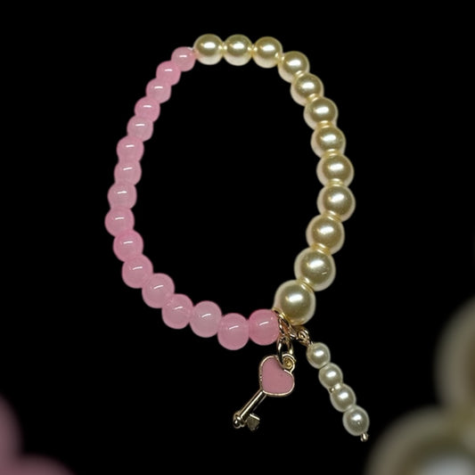 Blush Lock Stretch Bracelet