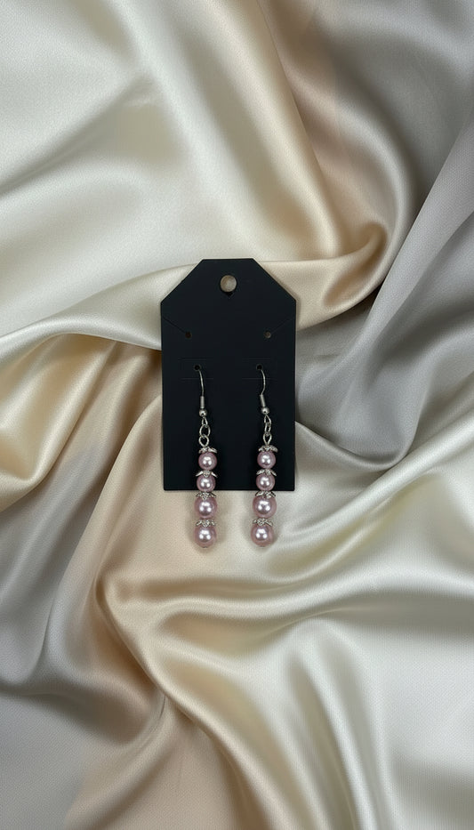 Silver Plum Drop Earrings